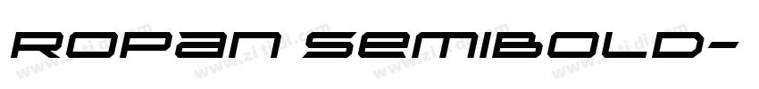 Ropan SemiBold字体转换